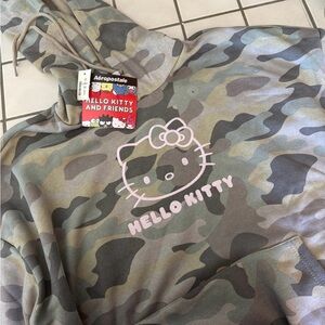 Aeropostale Pink and Gray Camo Hoodie